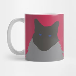 Maine Coon Cat Abstract with Background in Viva Magenta Mug
